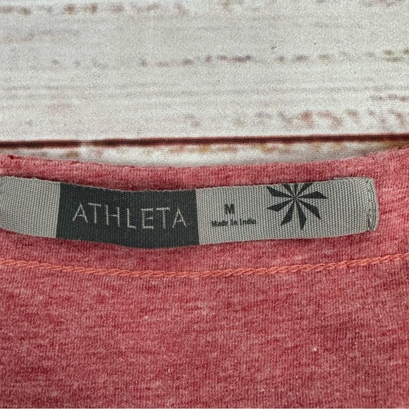 Athleta Women’s Size Medium Dhara Red Burnout Lined Dress - Picture 9 of 10